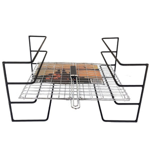 Lifespace Large Braai Grid Basket & Multi Level Grid Stand Combo - Lifespace