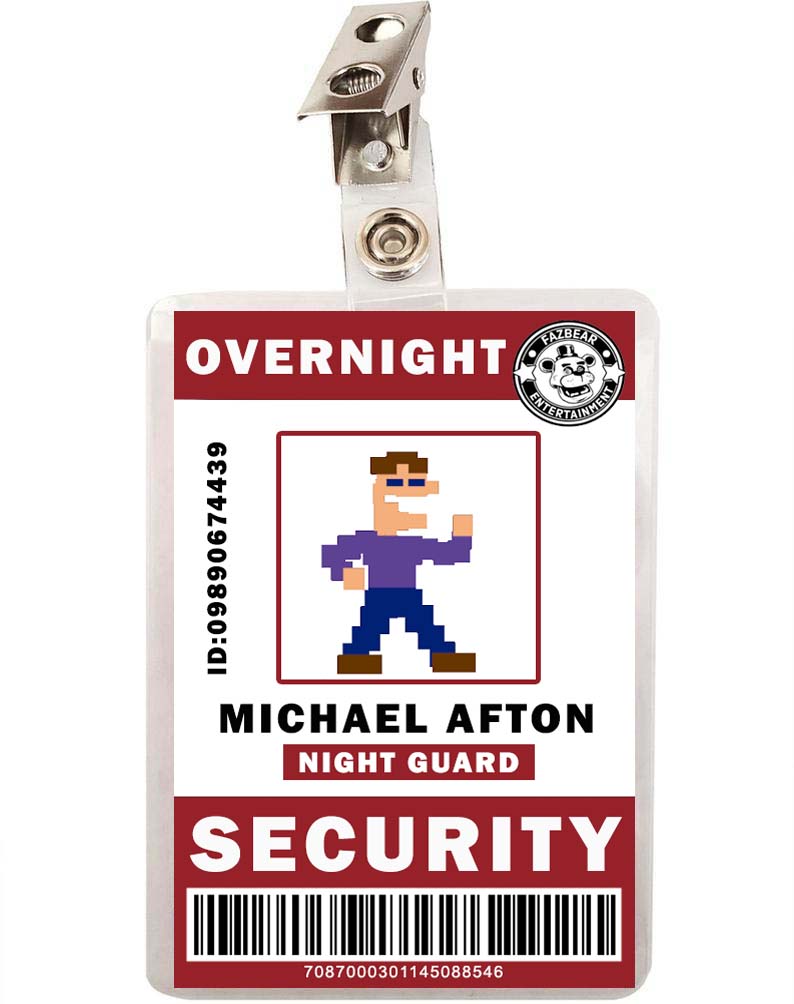 FNAF Five Nights at Freddy's Security ID Badge