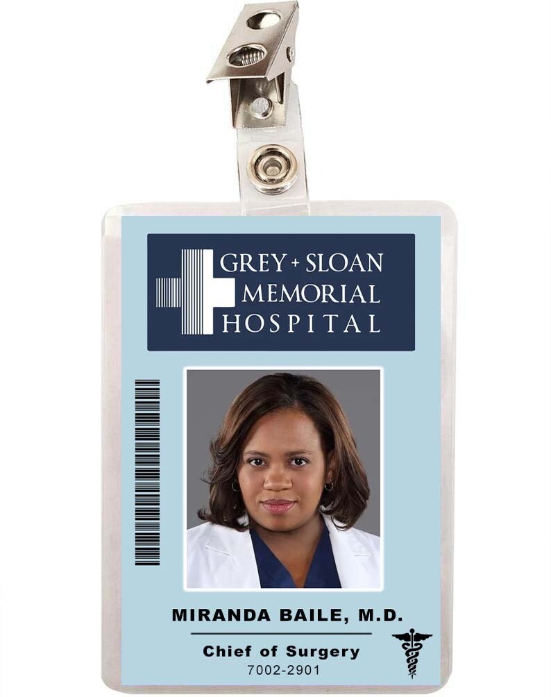 Grey's Anatomy Derek Shepherd Grey Sloan Memorial Hospital ID Badge