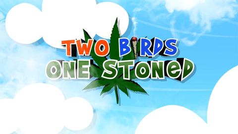 Orange Tote Bag “two Birds one Stoned” - Eco Tote Bag
