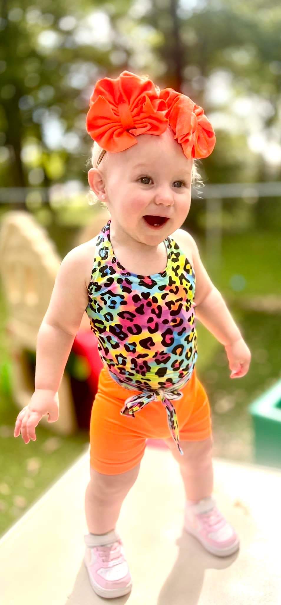 Rainbow Leopard Halter Top