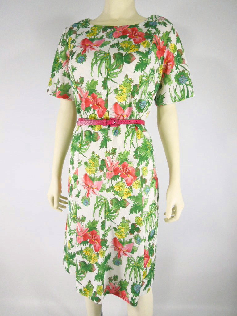 60s/70s Bright Floral Dress – Better Dresses Vintage