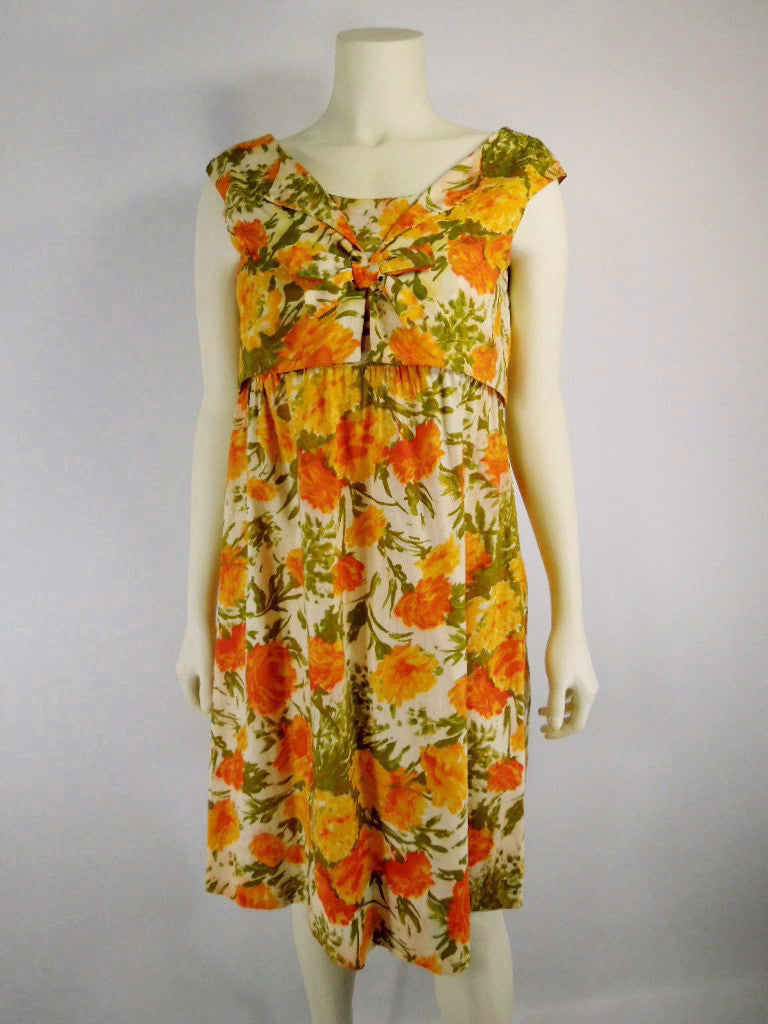 Vintage 50s 60s Maternity Dress Shift Orange Floral by Ma Mere – Better ...