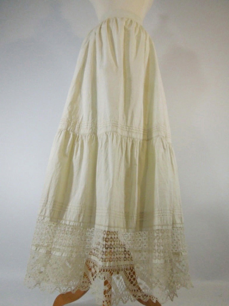 Victorian 1890s Drawnwork Petticoat – Better Dresses Vintage