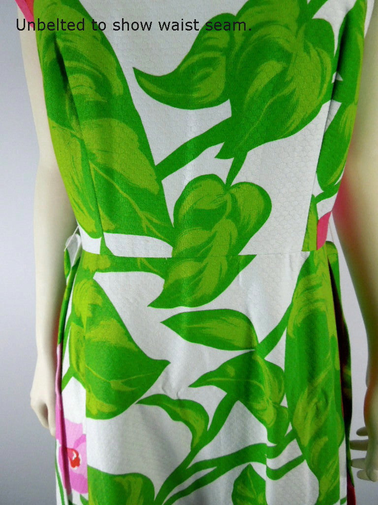 Vintage 60s 70s Hawaiian Dress Maxi in Cotton by Malia Honolulu Green ...