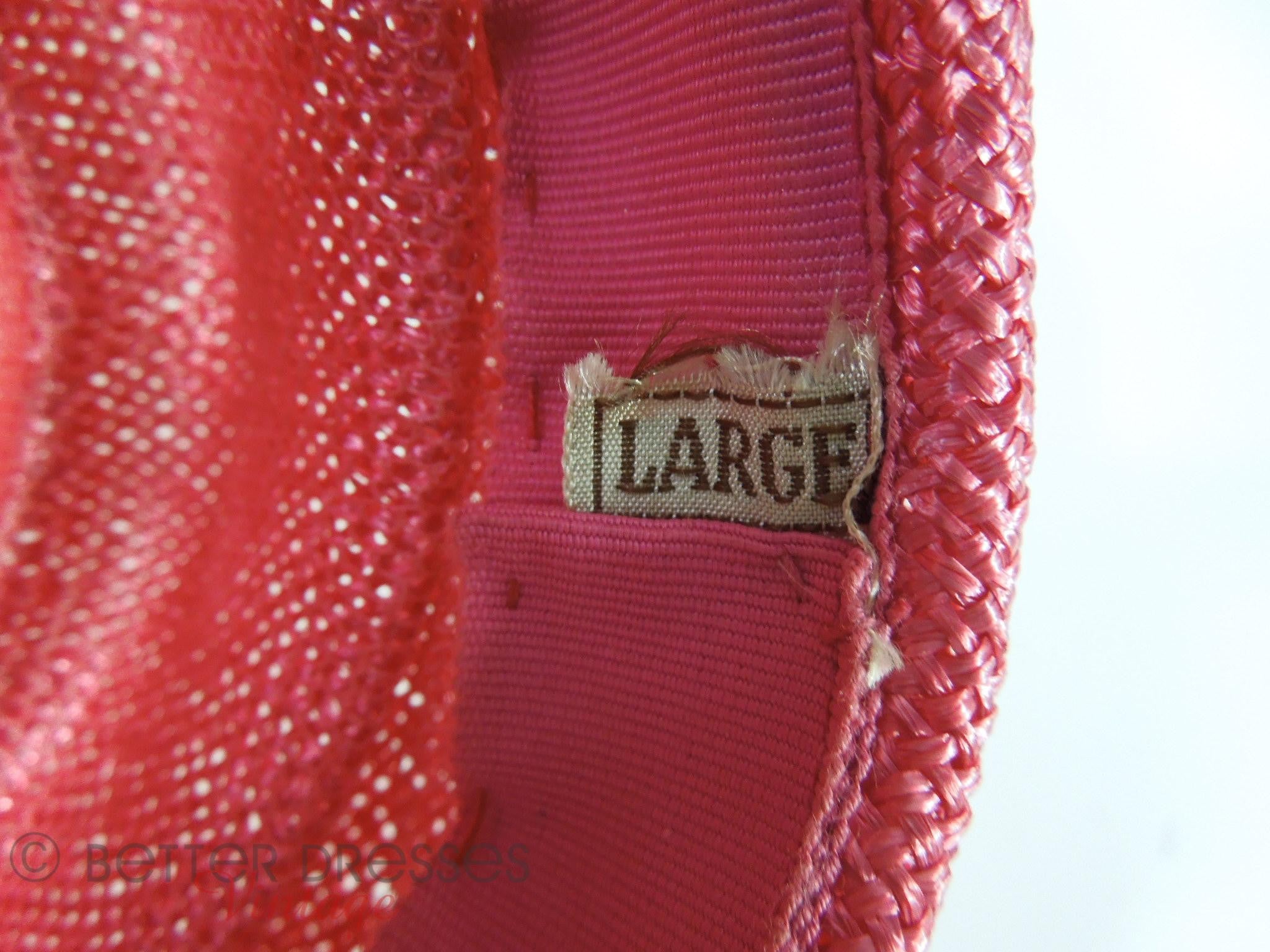 50s Fuchsia Pink Straw Hat – Better Dresses Vintage