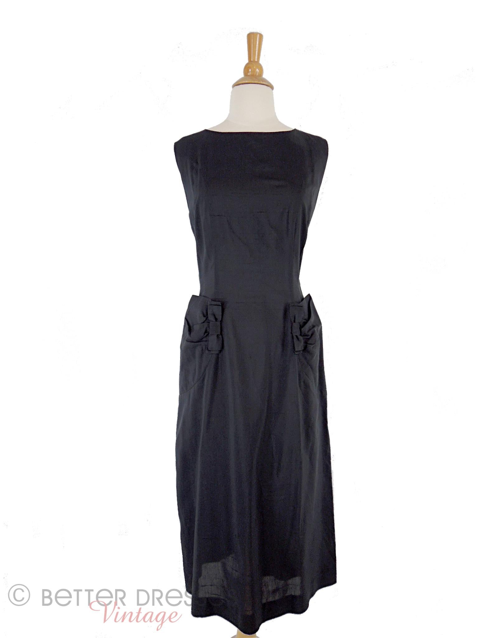 Vintage 1950s Little Black Dress Princess Seamed Sheath - med – Better ...