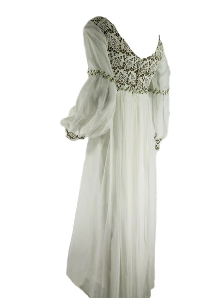 70s Wedding Long Sleeved Gown - xs, sm – Better Dresses Vintage