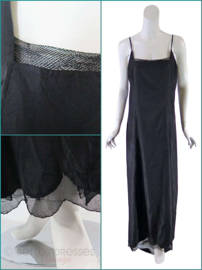 30s Black Lace Evening Gown – Better Dresses Vintage