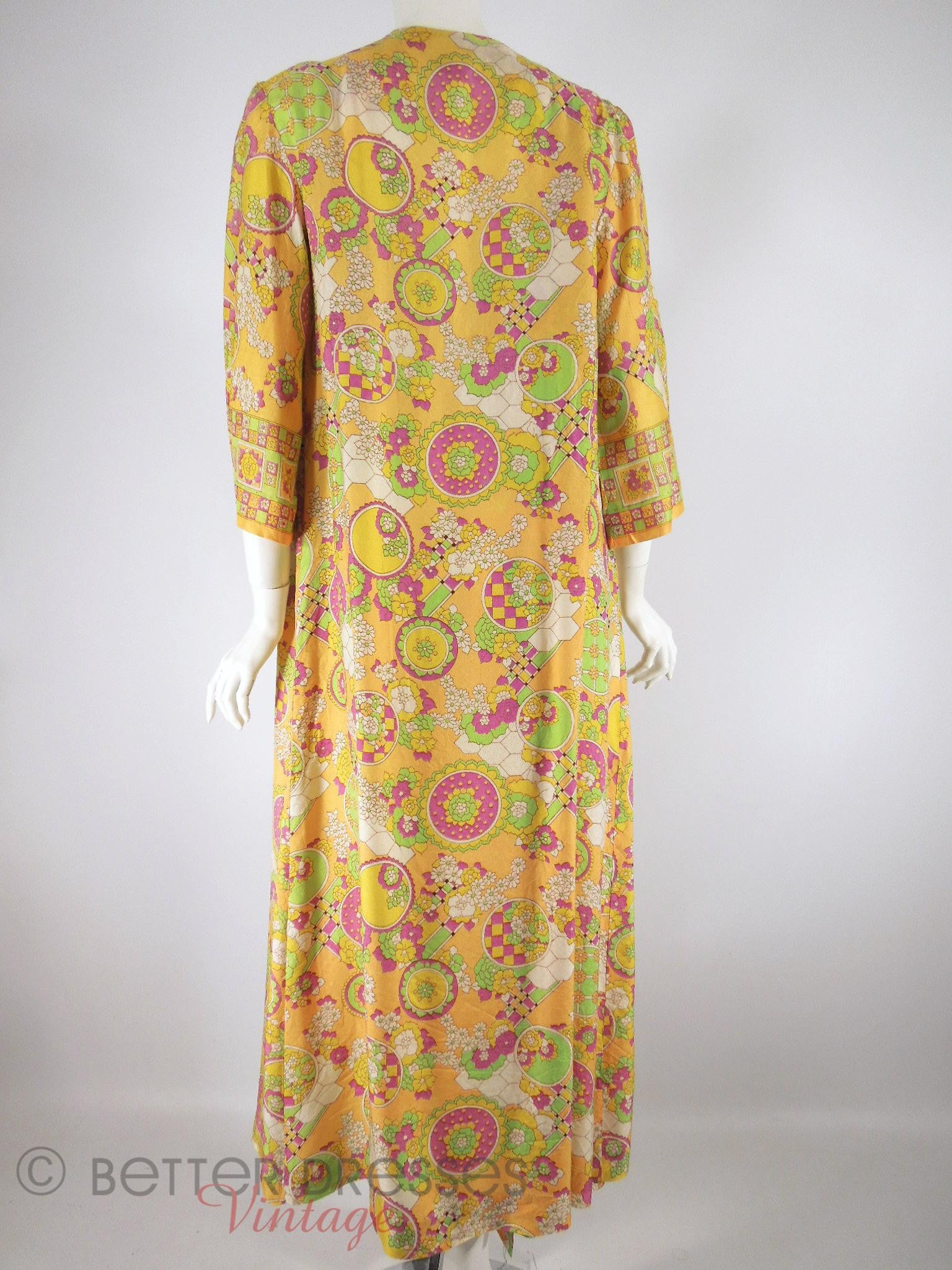 60s Psychedelic Print Caftan Robe – Better Dresses Vintage