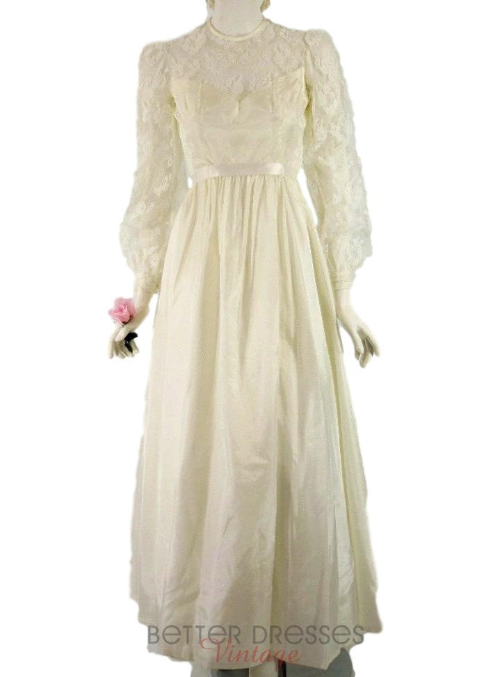 70s Cream Wedding Dress - sm – Better Dresses Vintage