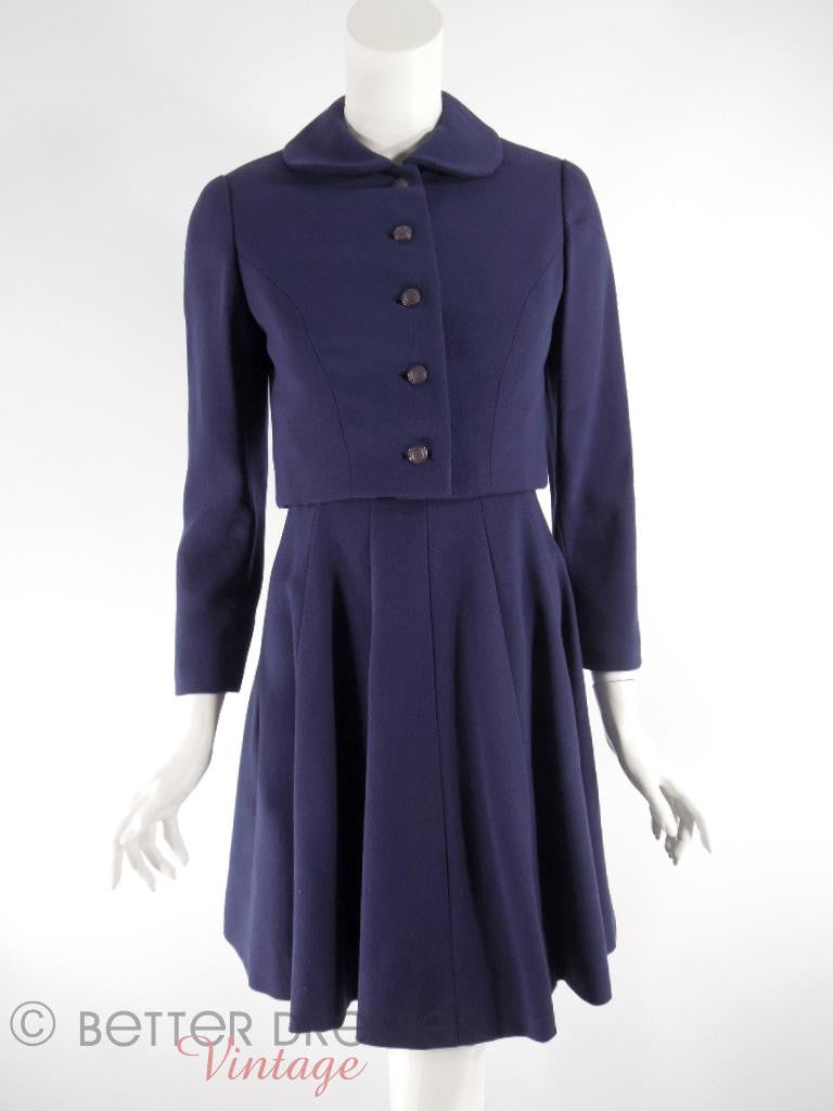 60s Navy Blue Dress & Jacket Set – Better Dresses Vintage