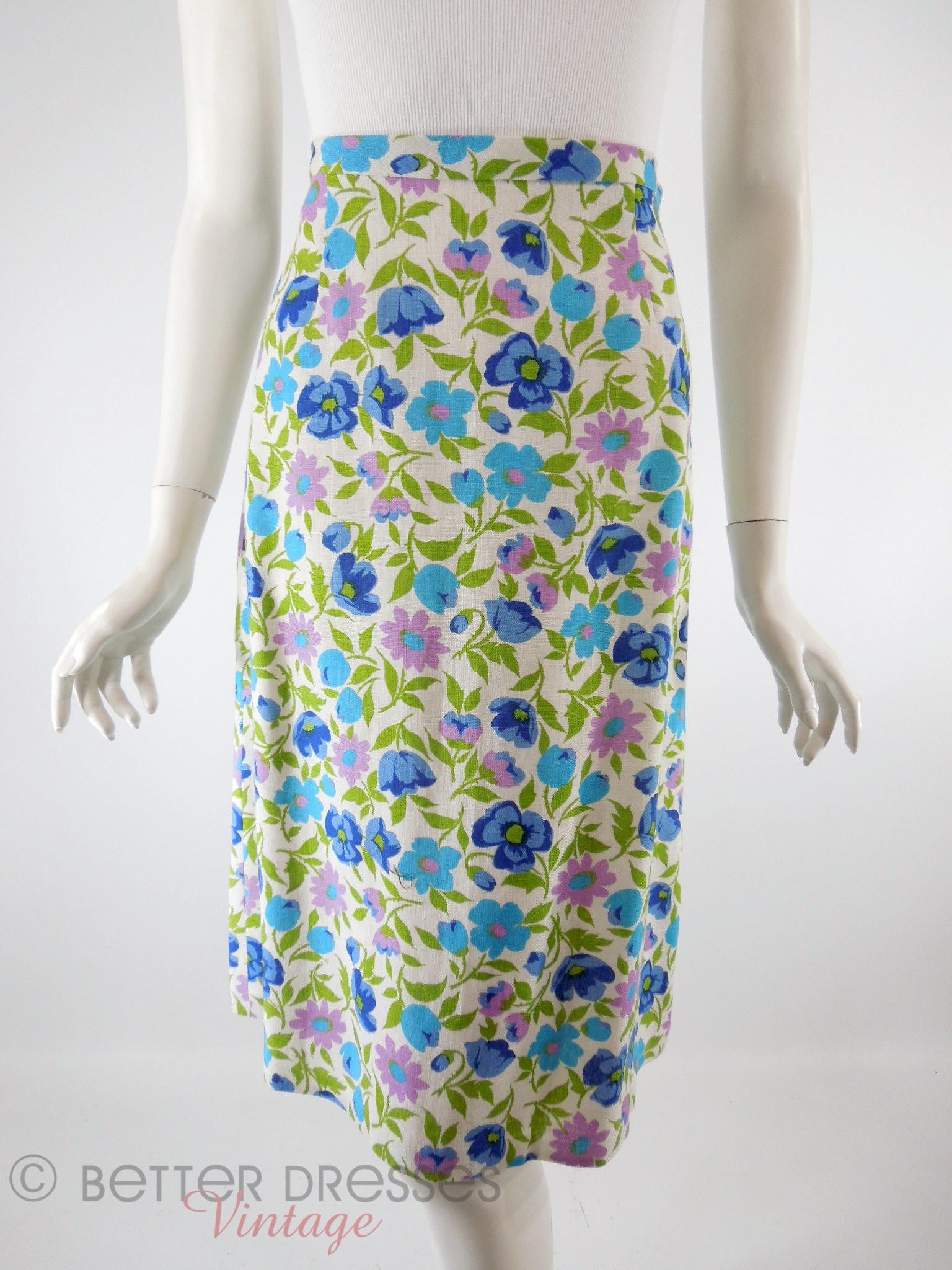 Vtg 60s or 70s Floral Skirt Suit - sm – Better Dresses Vintage