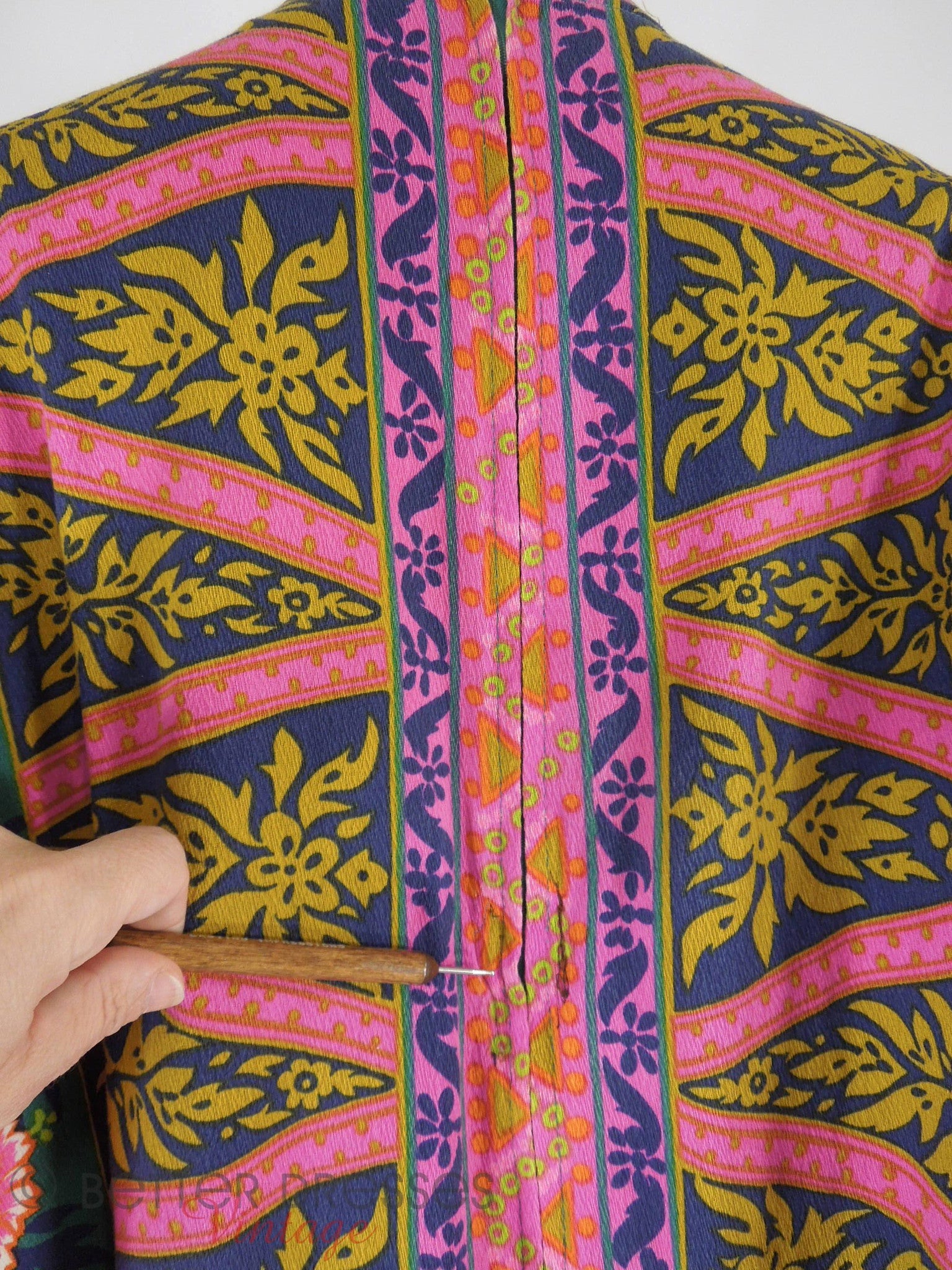 60s/70s Hawaiian Holomu'u Maxi Dress Fuchsia - sm, med, lg – Better ...