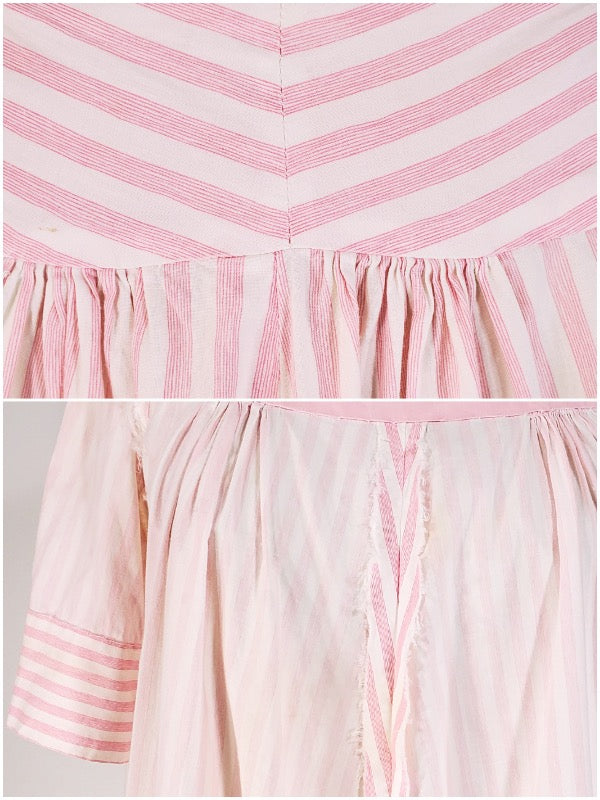 50s Maternity Top in Pink and White Cotton Stripes – Better Dresses Vintage