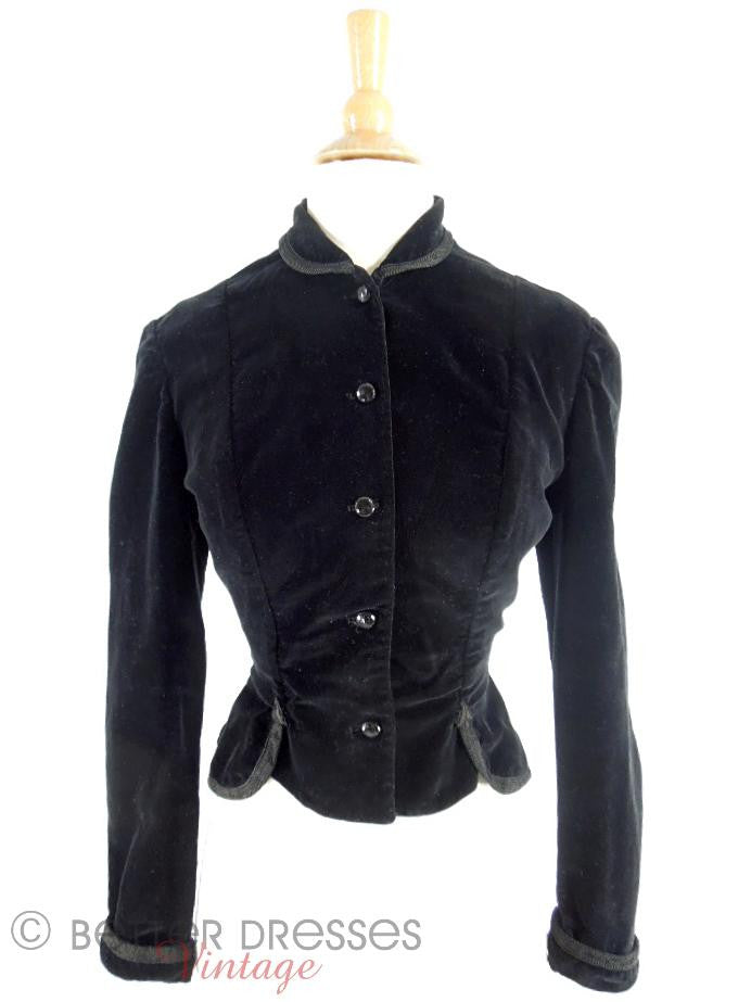 Vintage 1950s Jacket in Black Velvet by Jo Collins - sm – Better ...