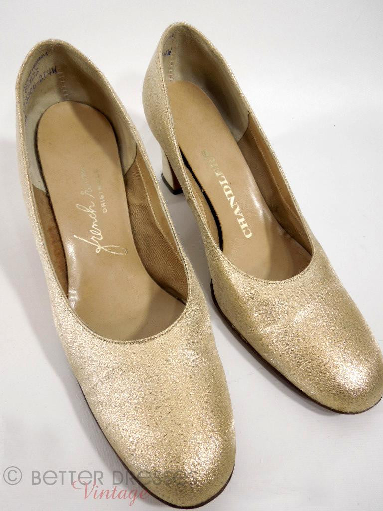 gold lame shoes
