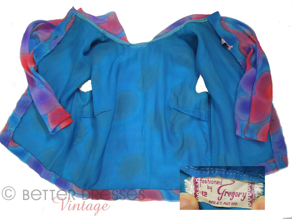 Vintage 1960s Watercolor Chiffon Tie-Neck Shell - sm – Better Dresses ...