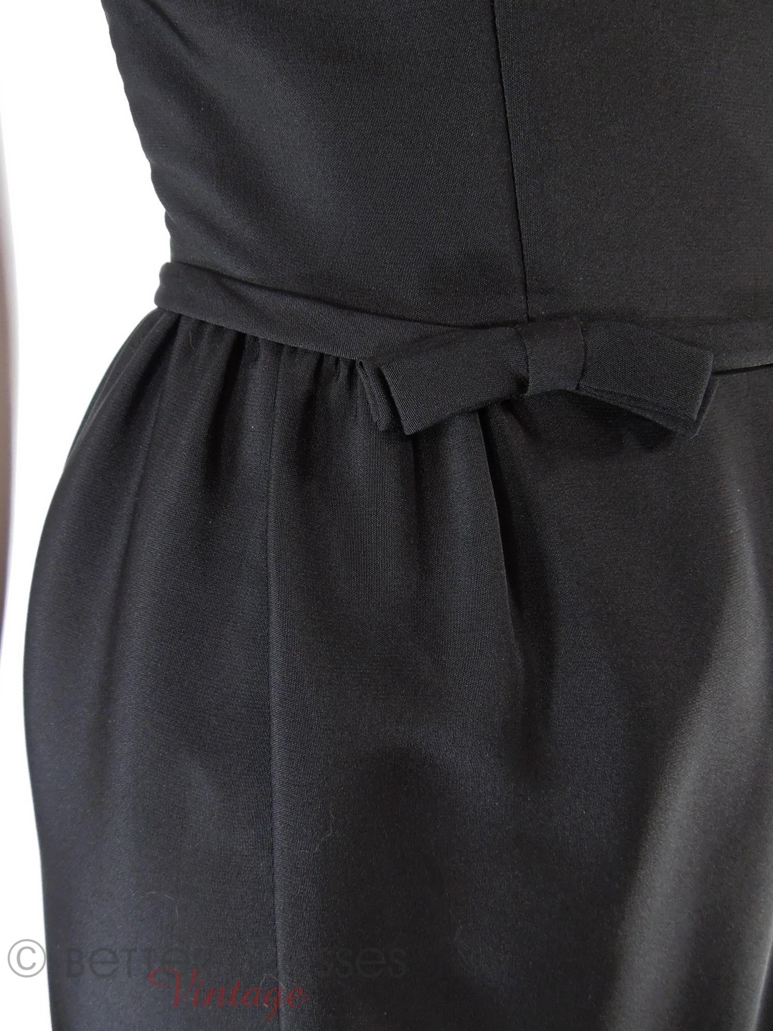 Vtg 60s Little Black Dress Sleeveless Silk Sheath - sm – Better Dresses ...