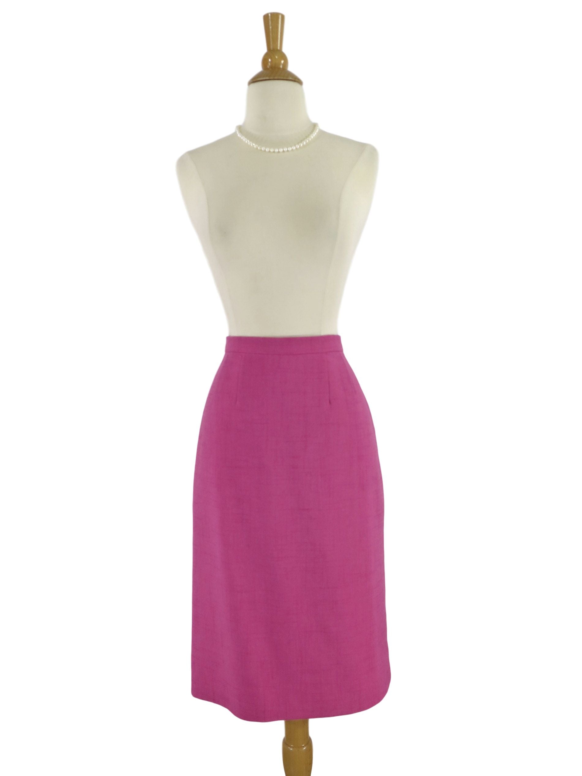 hot pink quilted skirt