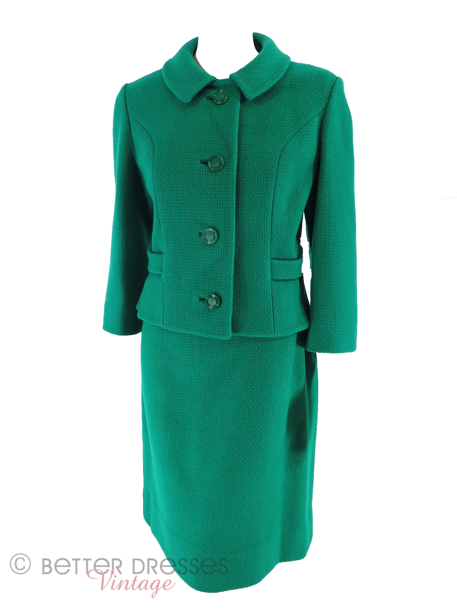 60s Kelly Green Wool Suit – Better Dresses Vintage