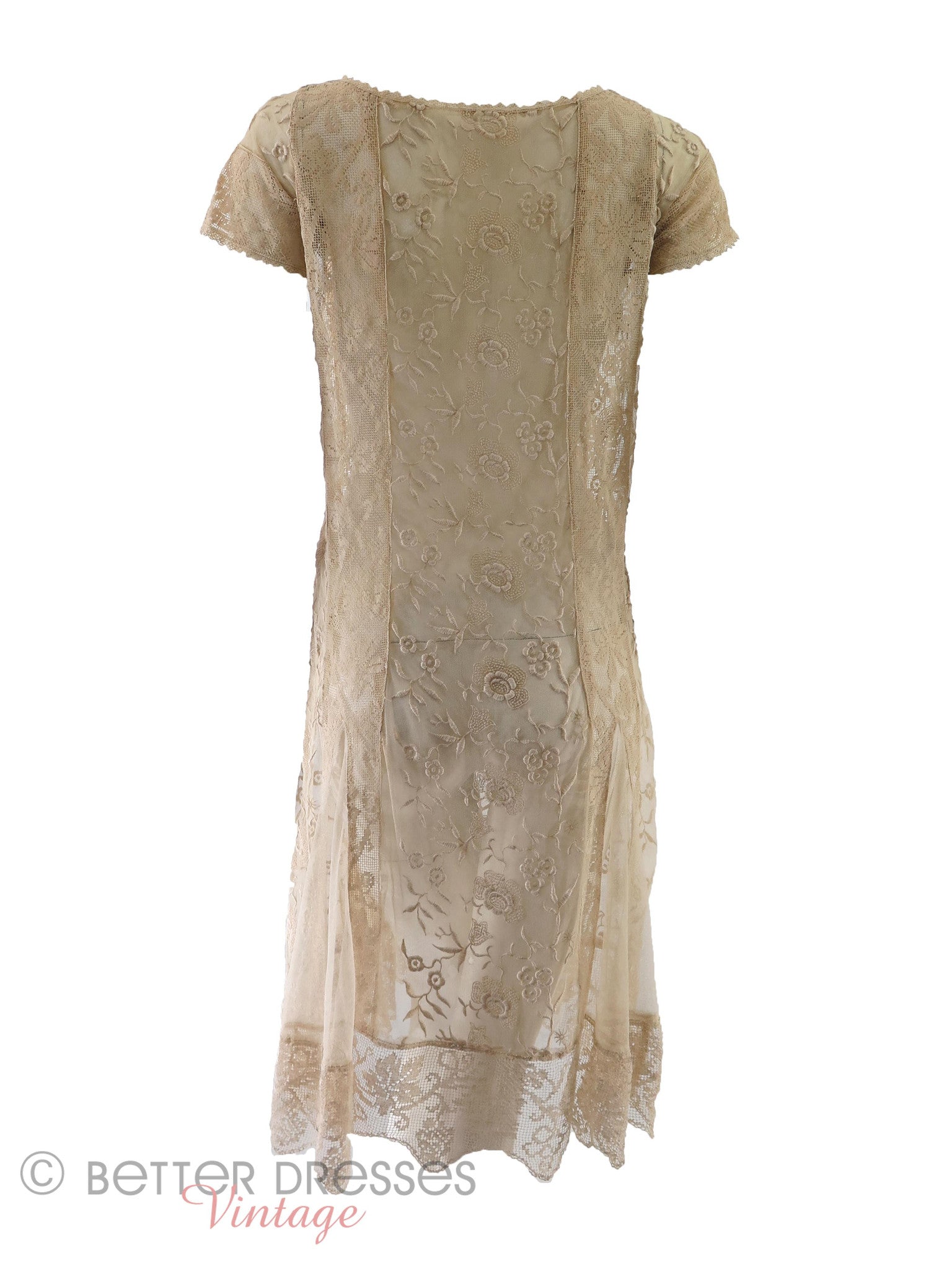 20s Ecru Lace Flapper Dress – Better Dresses Vintage