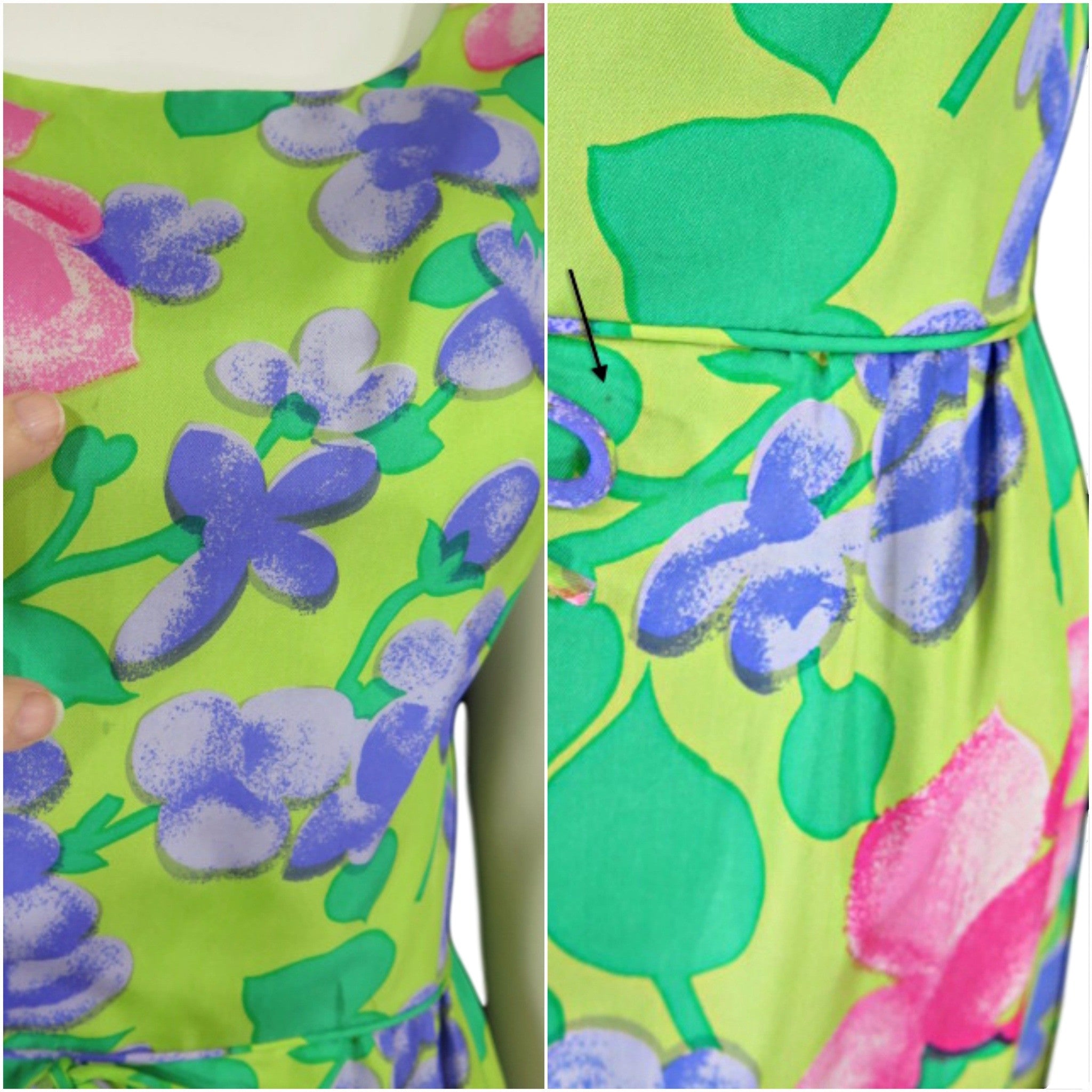 60s Lime Green Floral Sheath Dress – Better Dresses Vintage