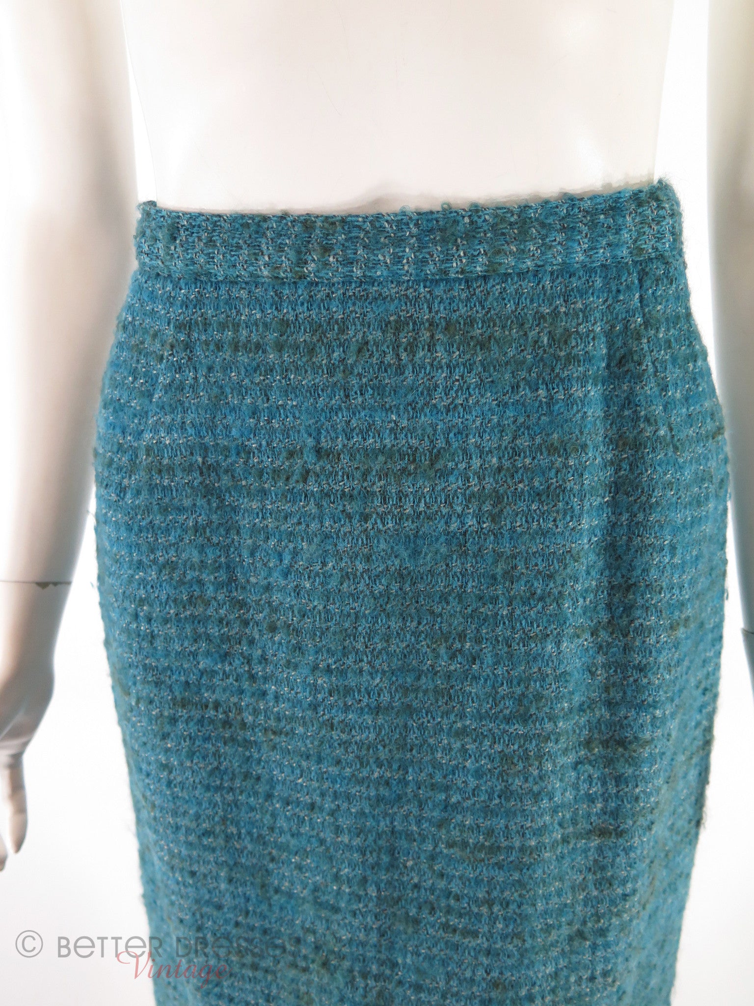 60s Teal Tweed Skirt Suit - sm, med – Better Dresses Vintage