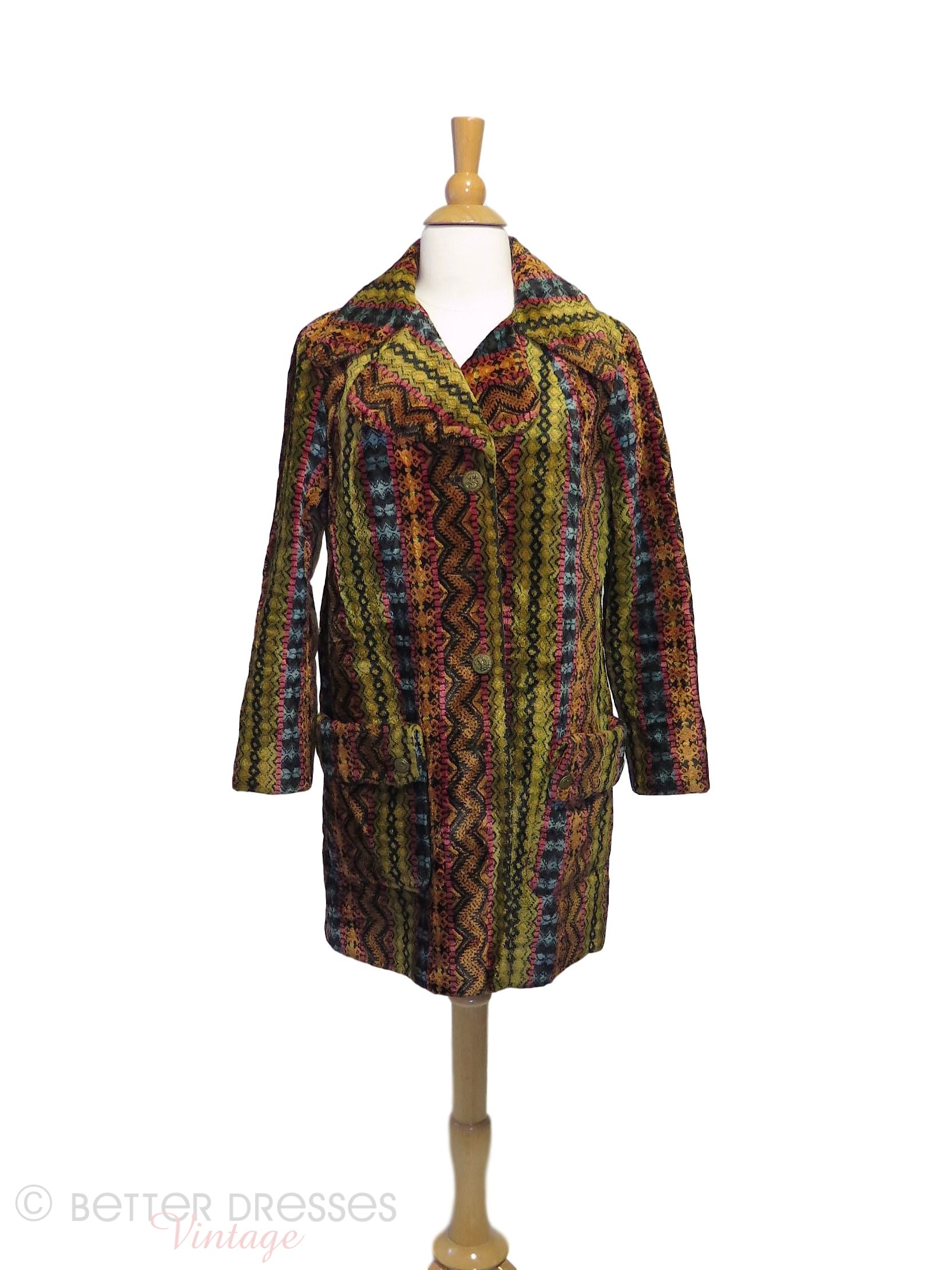 60s/70s Plush Chenille Carpet Bag Coat – Better Dresses Vintage
