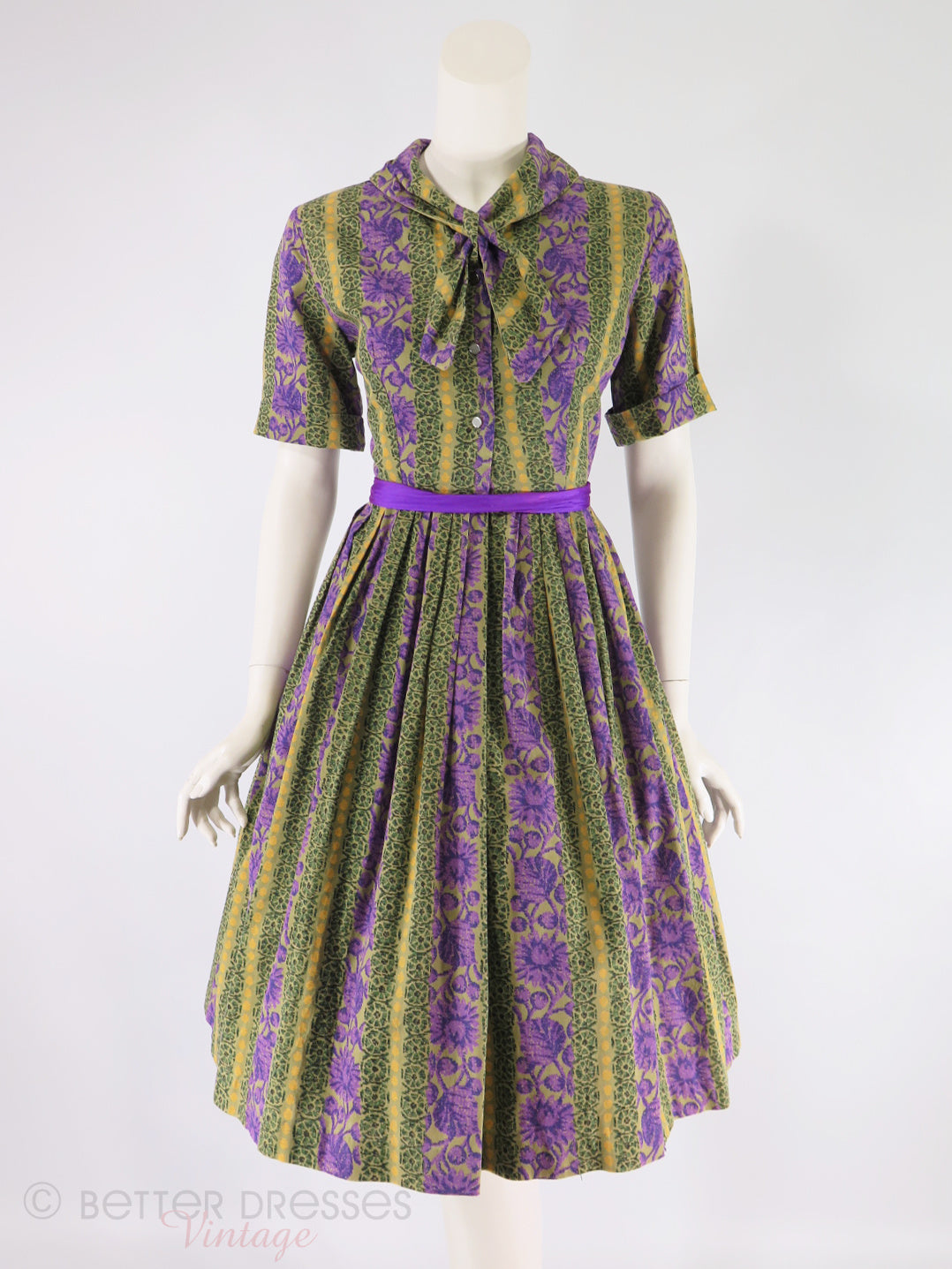 50s/60s Dress Full Skirt Shirtwaist 