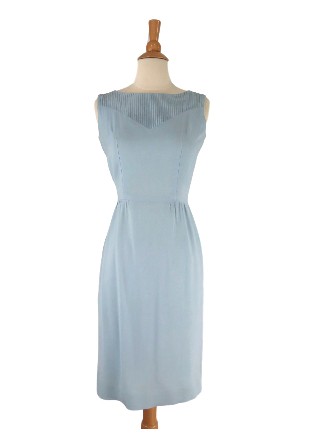 50s/60s Dress - Light Blue Sleeveless Sheath - xs, sm – Better Dresses ...