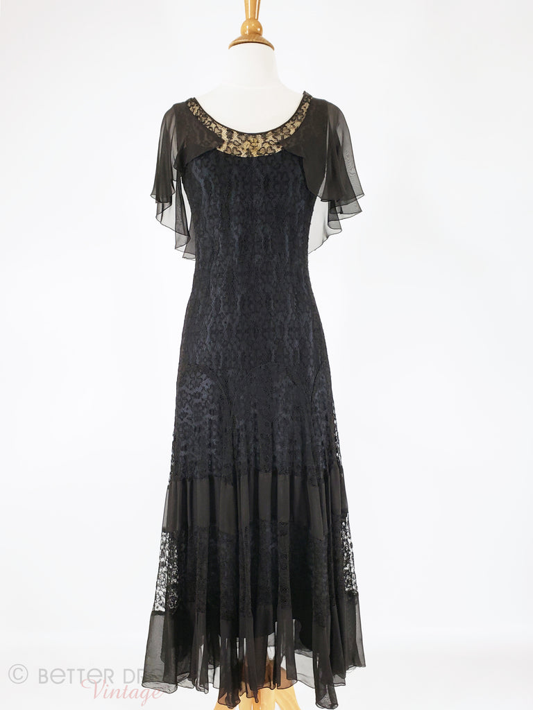 30s Black Lace Gown – Better Dresses Vintage