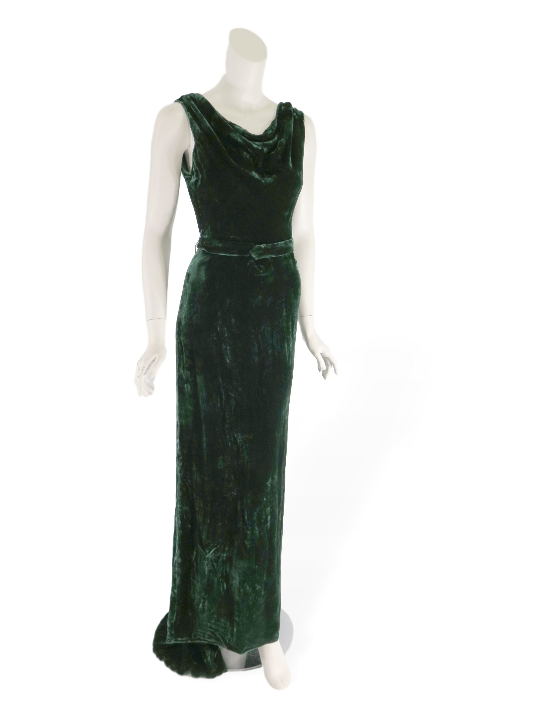 30s Gown & Jacket Set in Green Silk Velvet – Better Dresses Vintage