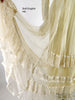 70s/80s Cream Lace Boho Maxi Dress Long Sleeve Gunne Sax Gown - xs, sm