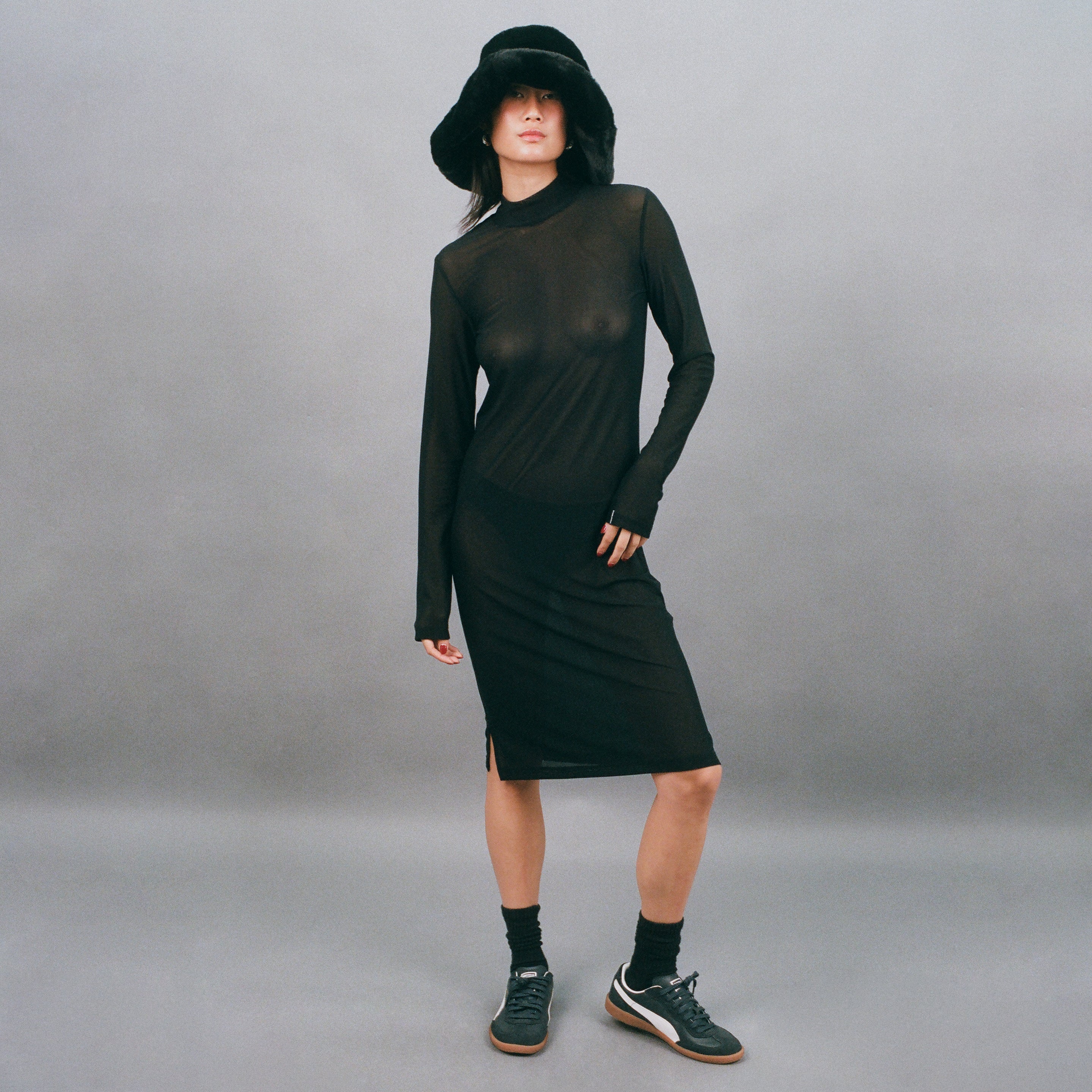 BH Turtleneck Mesh Dress - Bobblehaus