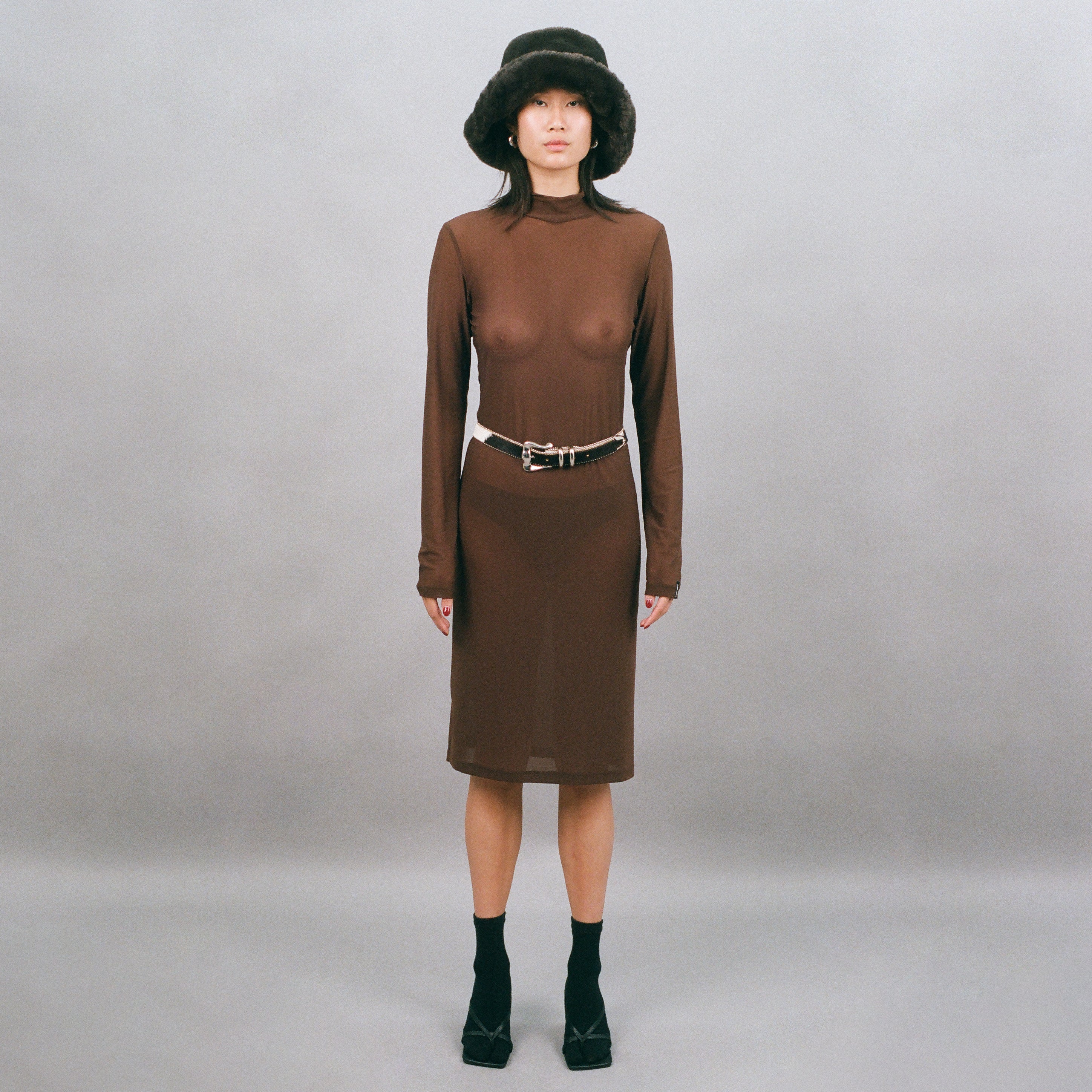 BH Turtleneck Mesh Dress - Bobblehaus