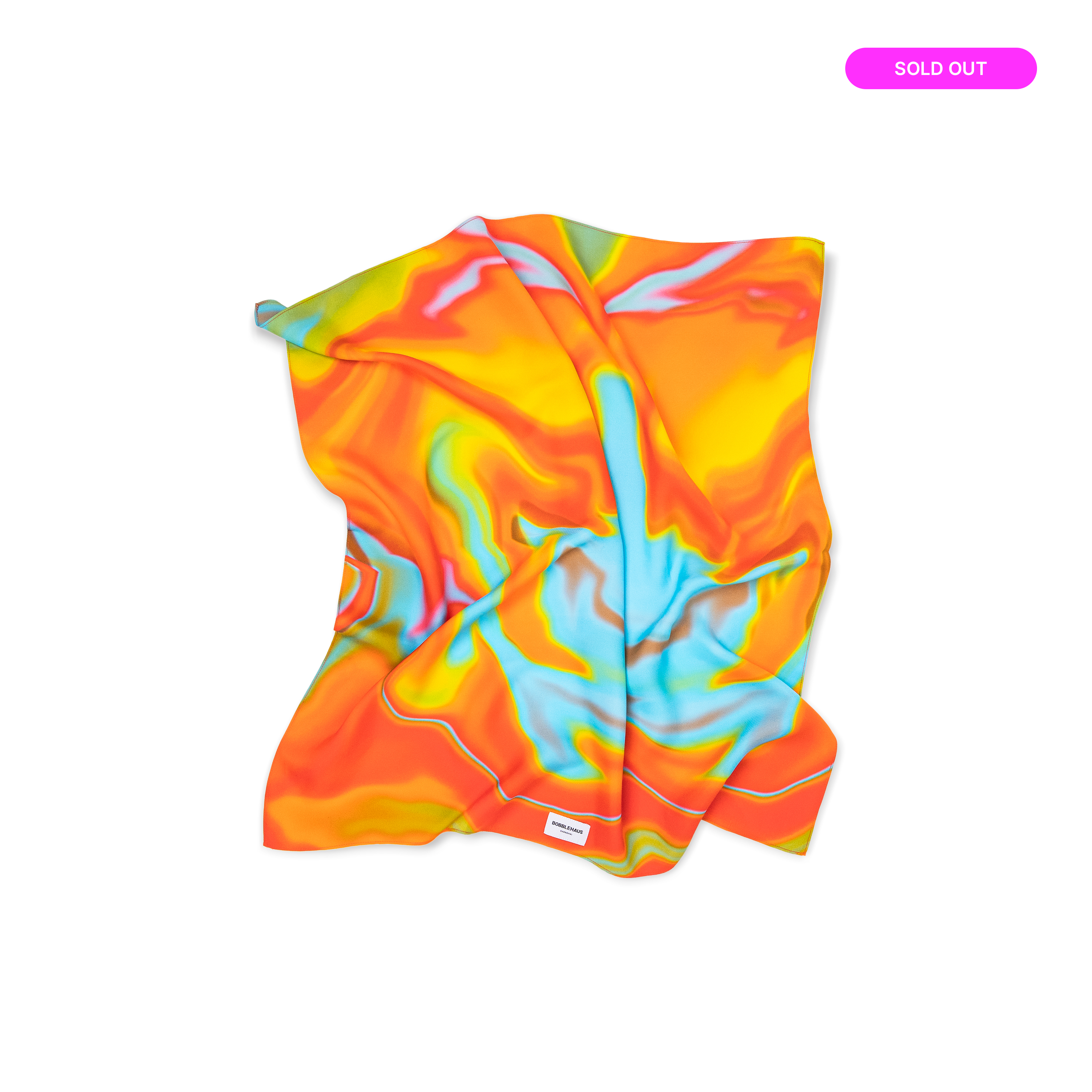 BH Large Printed Silk Scarf - Bobblehaus