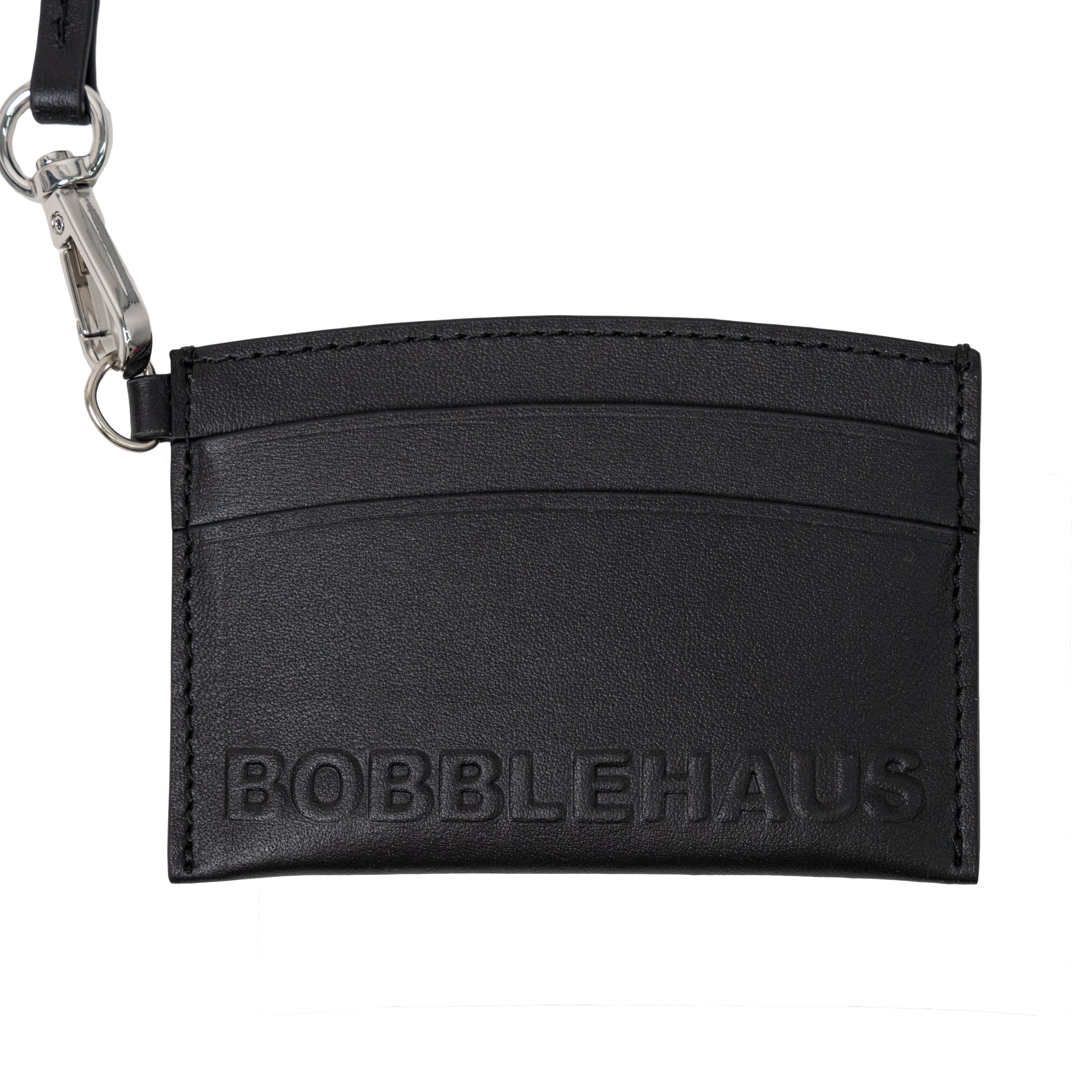 BH Embossed Logo Leather Card Case - Bobblehaus