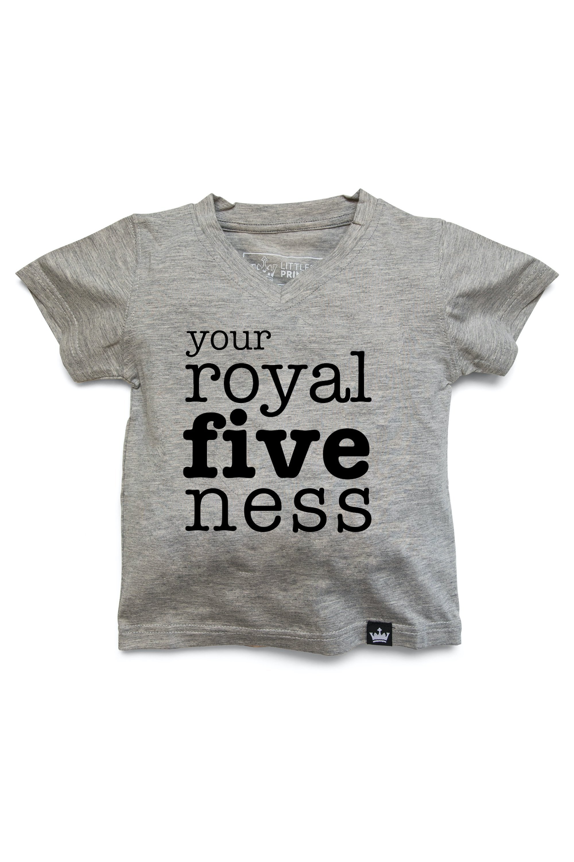 Your Royal Fiveness Birthday Gray Graphic Tee Lpc Wholesale