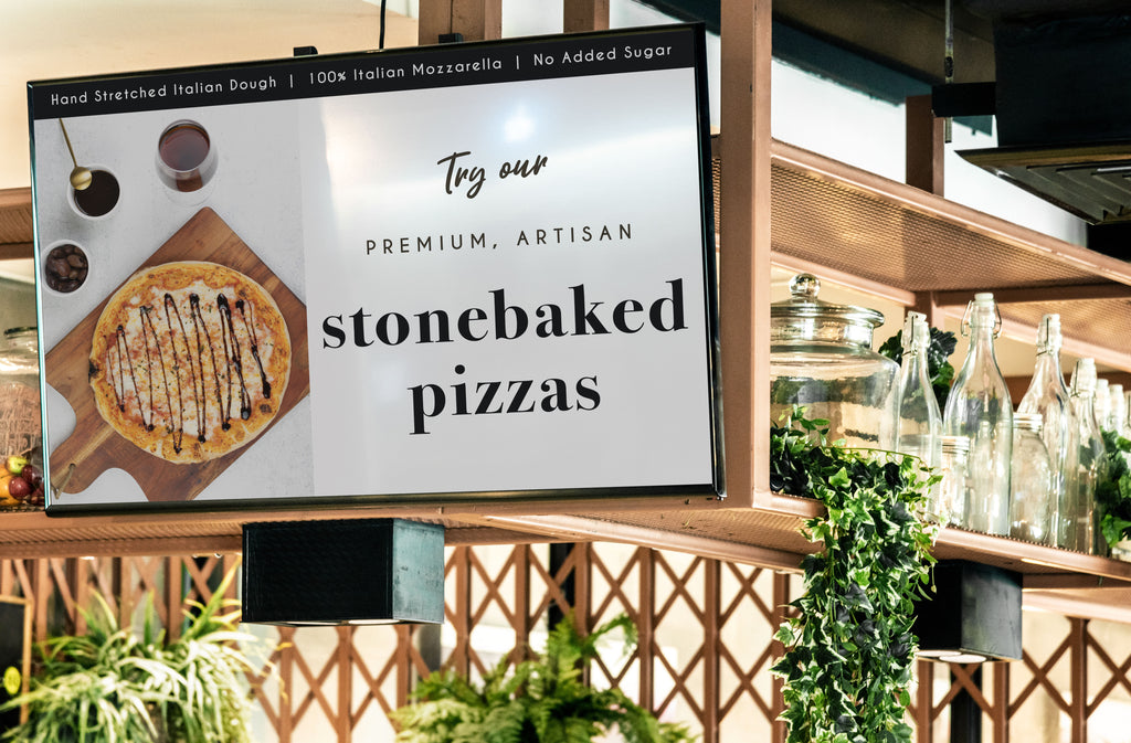 Digital Screen Stone Baked Pizza
