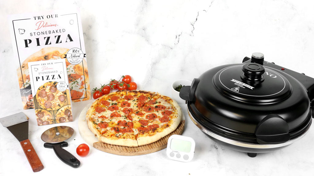 Pizza, oven and cooking tools