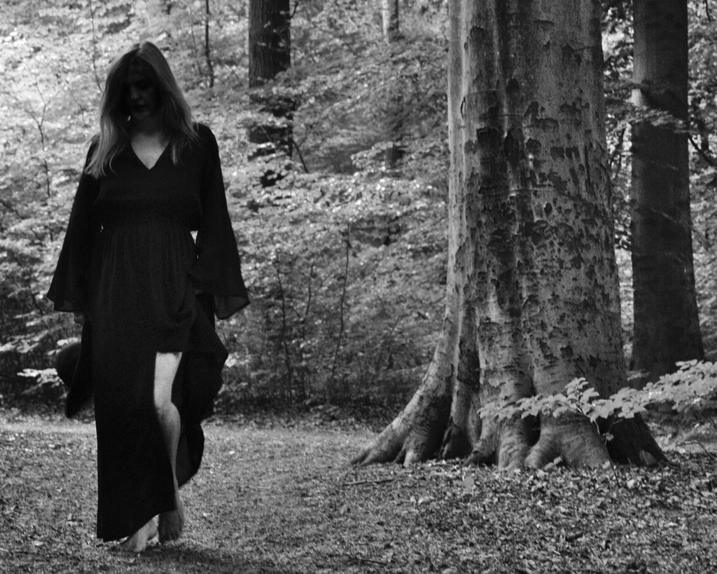 Ena Dahl walking in the woods