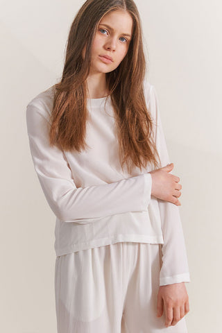 White blouse for sustainable loungewear