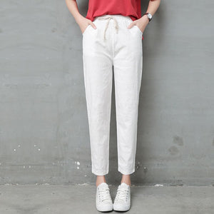 thin linen trousers