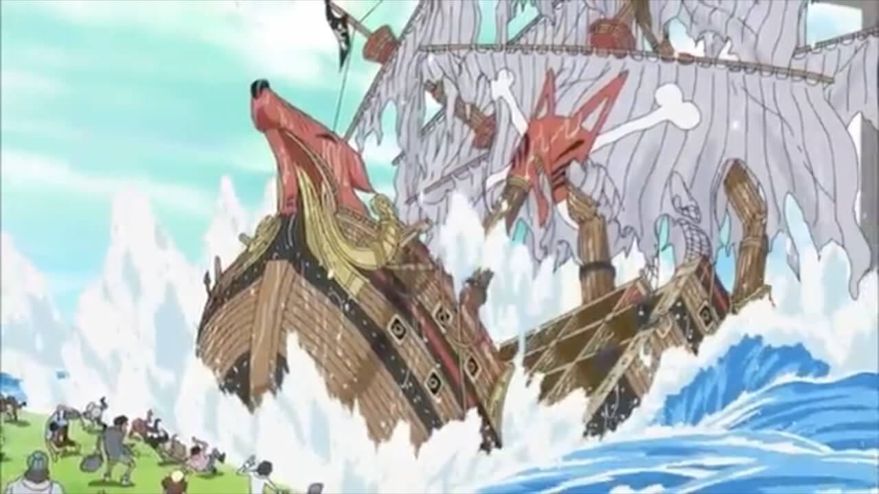 Zoro tranche un bateau en deux sur l'Archipel des Sabaody