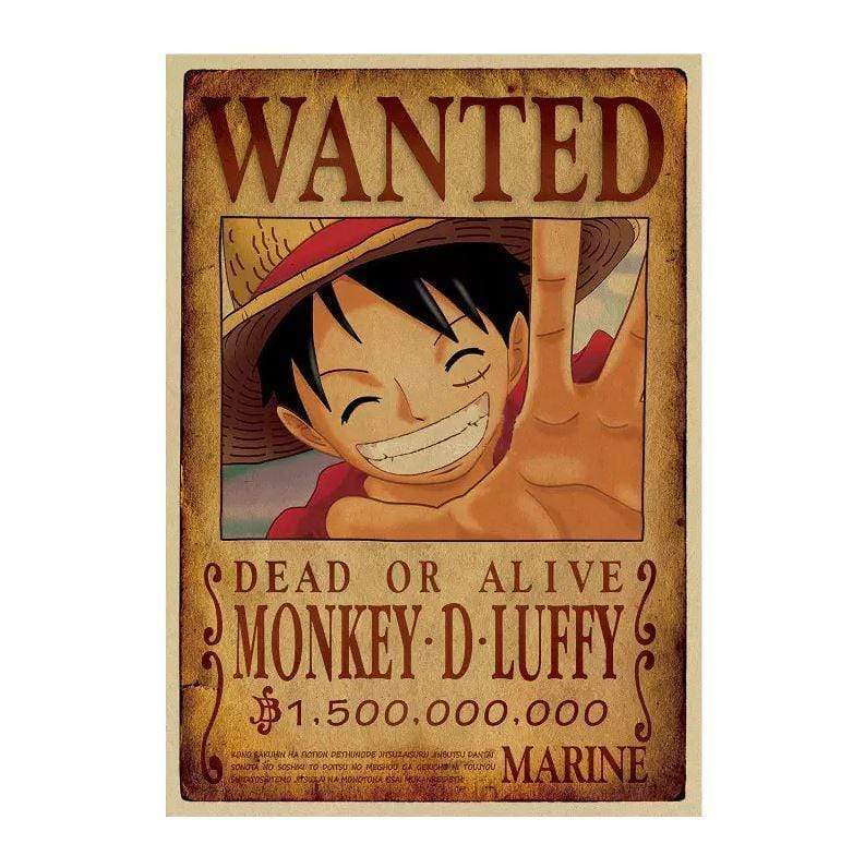 Avis de Recherche One Piece Monkey D. Luffy Wanted  Décoration One