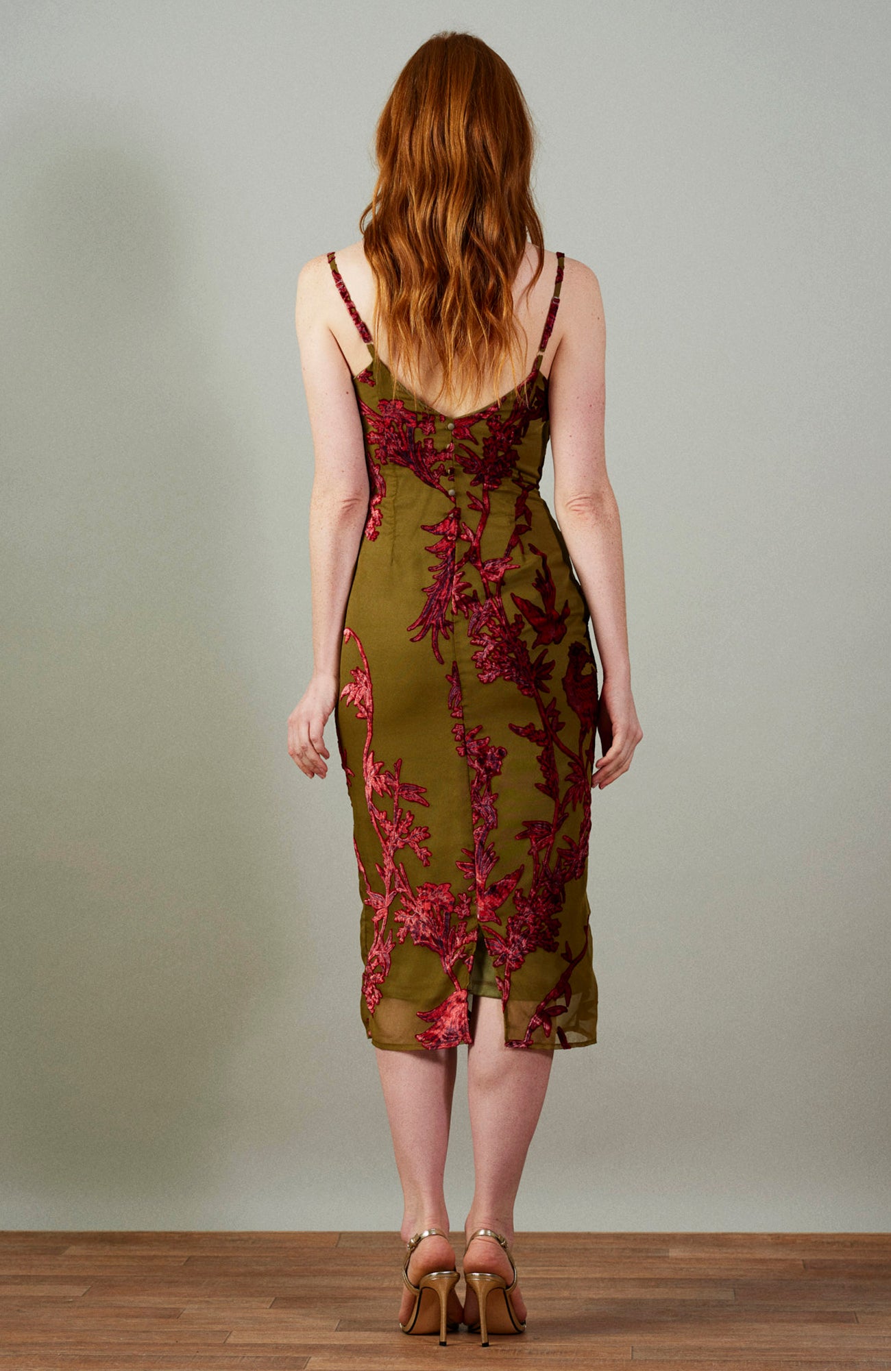 hope and ivy red floral dress