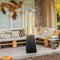 PHI VILLA Large Pyramid Patio Heater 48,000 BTU, Movable with Wheels