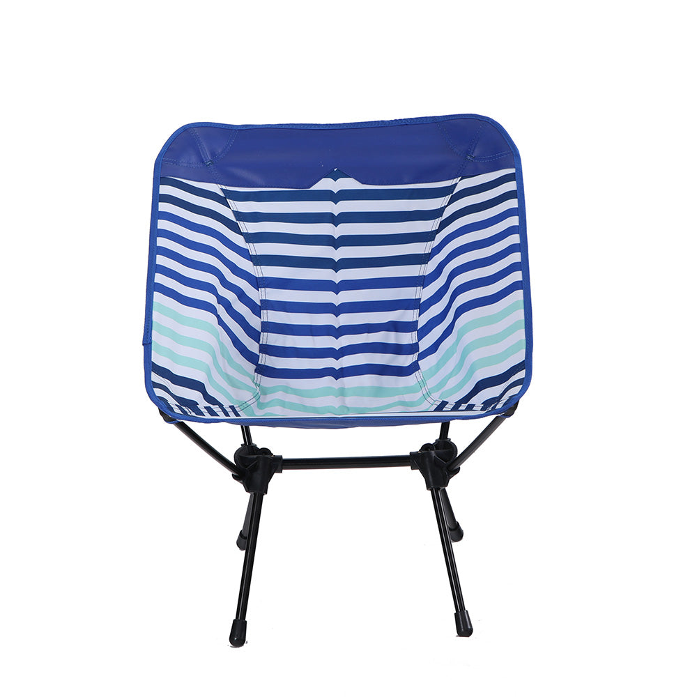 Captiva Design Ultralight Portable Folding Camping Chairs With Carry Bag Blue Stripe