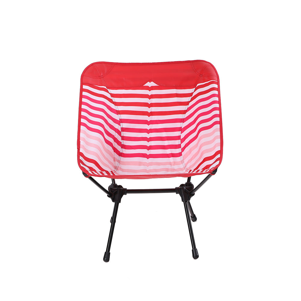 Captiva Design Ultralight Portable Folding Camping Chairs With Carry Bag Red Stripe